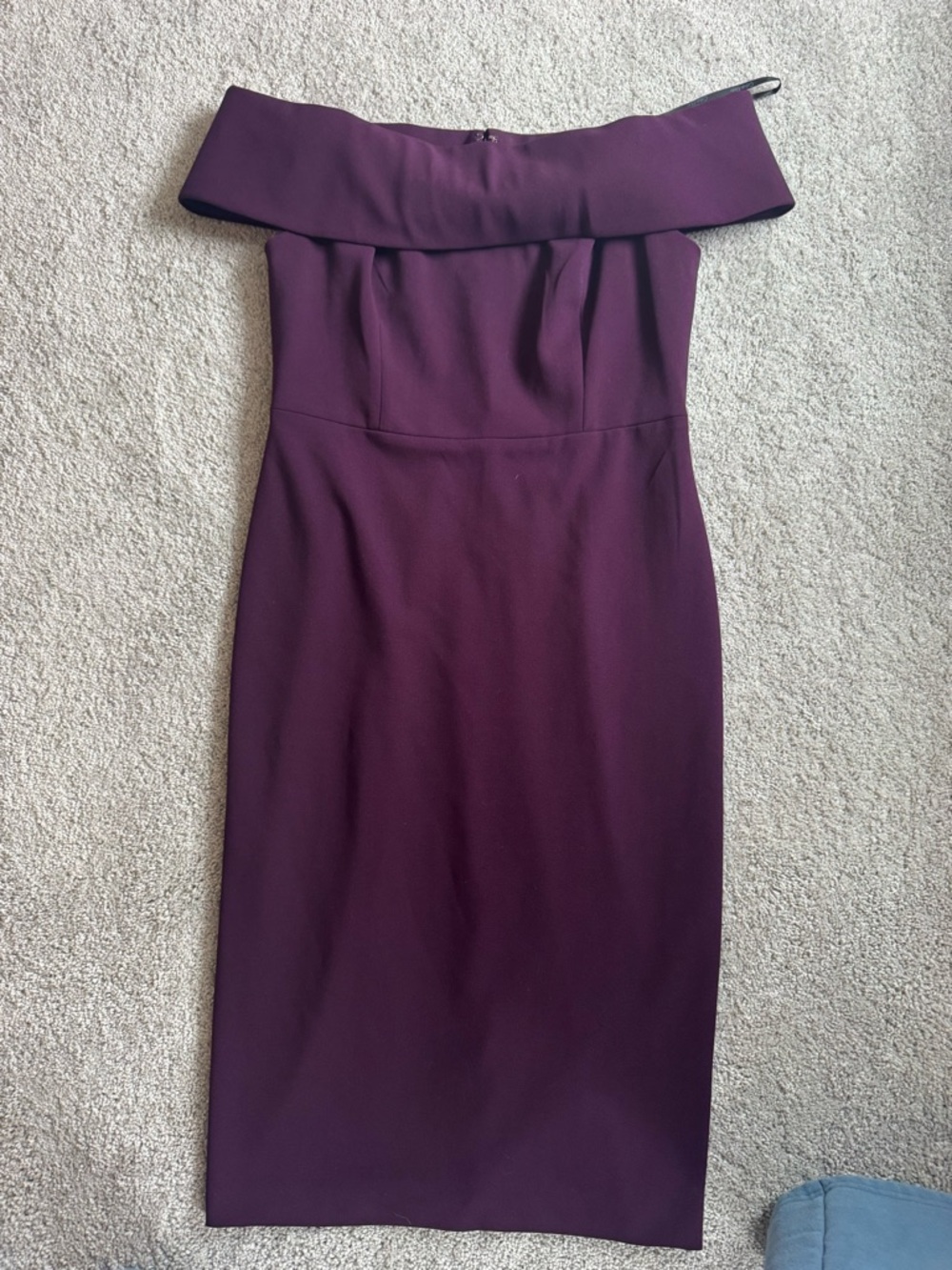 Calvin Klein One-Shoulder Plum Sheath Dress